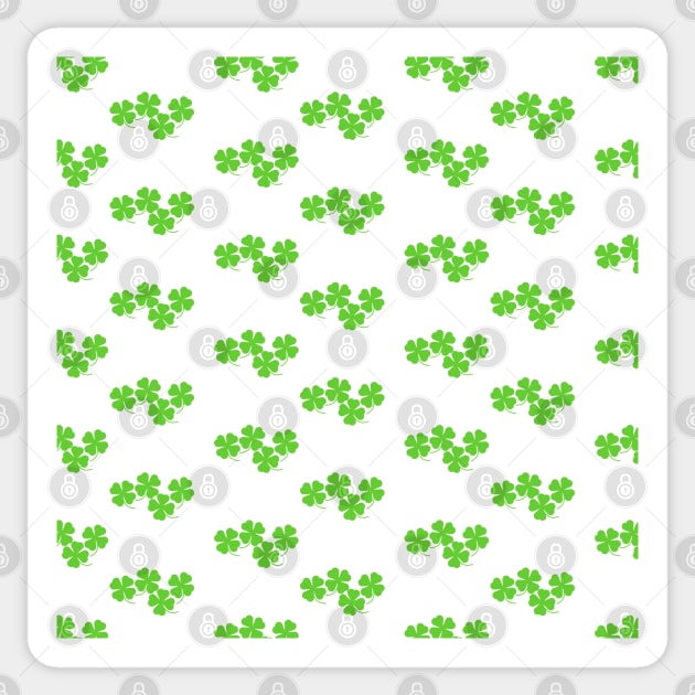 Four Leaf Clover Pattern Sticker by Kelly Gigi